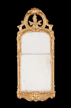 625. A Swedish Rococo 18th century mirror.