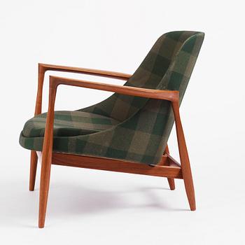 Ib Kofod Larsen, an "Elisabeth" teak armchair, model "U 65", master carpenter Christensen & Larsen, Denmark 1950s-60s.