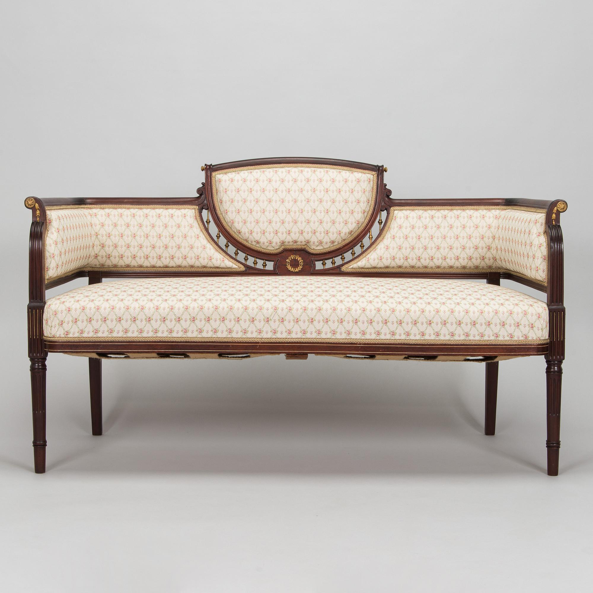 A six-piece furniture set, Nikolai Boman's, Turku, 1890s.