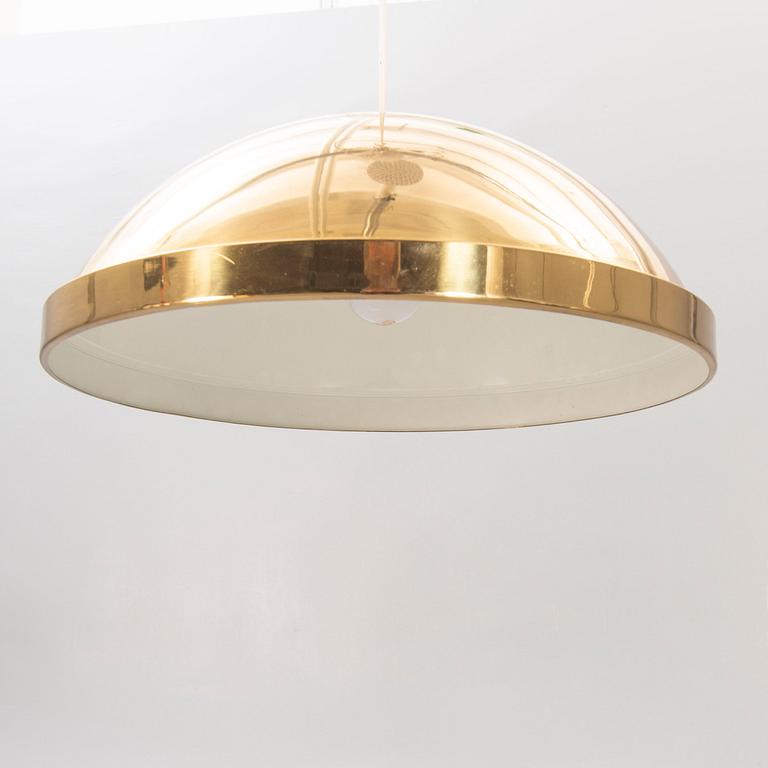 A Bergboms 1960s brass ceiling pendant.