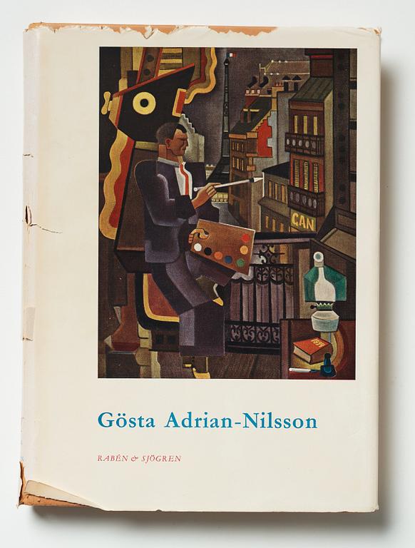 Gösta Adrian-Nilsson, Book, "Gösta Adrian-Nilsson" by Nils Lindgren, with original drawing by GAN.