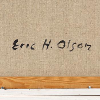 Erik H Olson, acrylic on canvas, signed on verso.