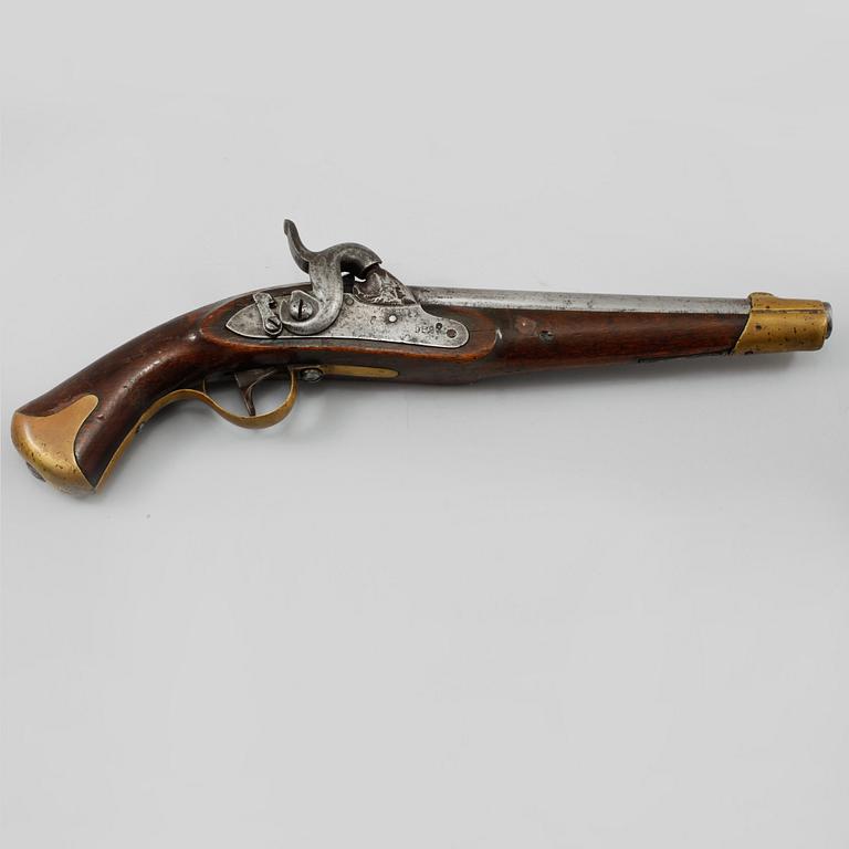 STUDSARPISTOL, Carl Gustafs Stads gevärsfaktori, m/1820-57.