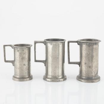 A set of 9 measurments wherof one Brenu, France, late 19th century.