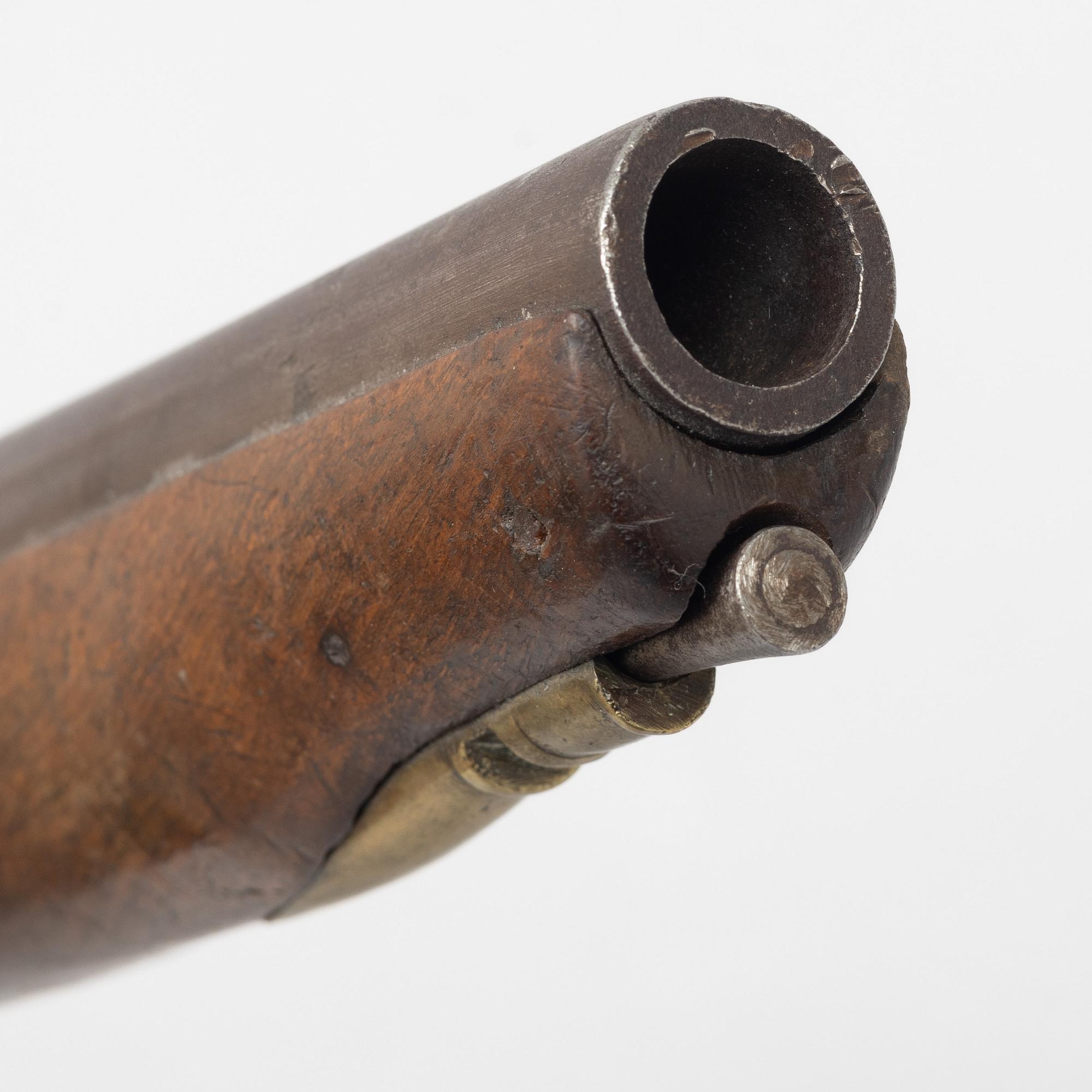 A British military percussion pistol, mid 19th century.
