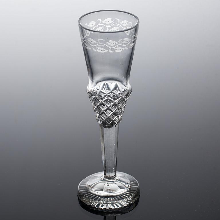 CHAMPAGNEGLAS, 6 st, 1900-talets början.
