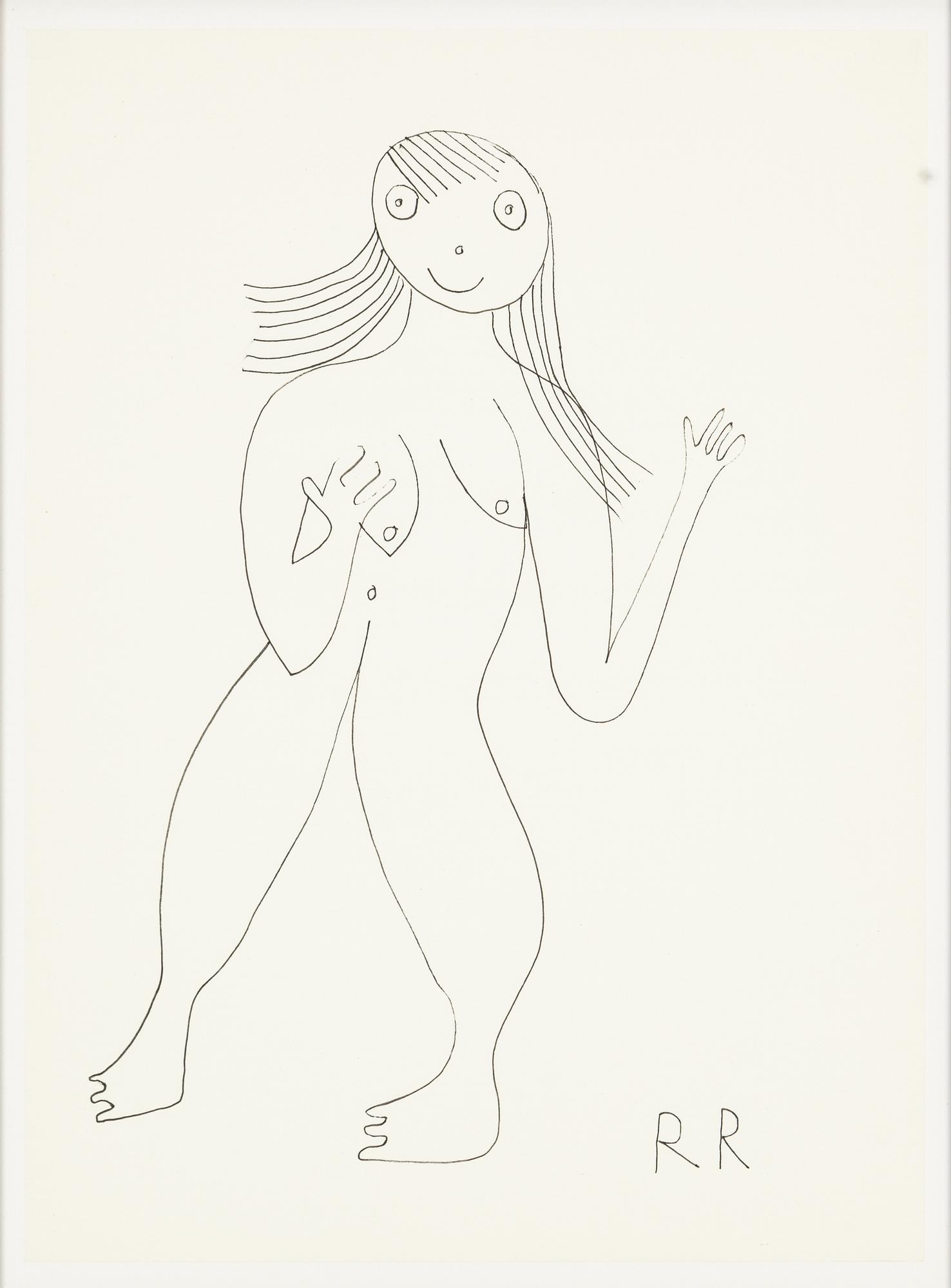 Roger Risberg, indian ink drawing, signed. Executed in 2008.