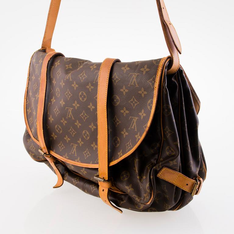 LOUIS VUITTON 1990´S MONOGRAM CANVAS SAUMUR 40 BAG.