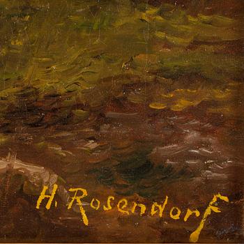 OKÄND KONSTNÄR, olja på duk, signerad H Rosendorf.