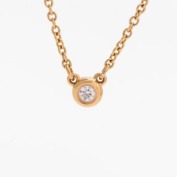 Tiffany & Co,  Elsa Peretti, an 18K gold necklace, 'Diamonds by the Yard', with a diamond approx. 0.05 ct.