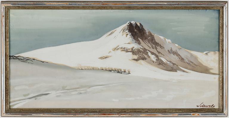 EIGIL SCHWAB, gouache. Signerad. Baktill daterad 1927.