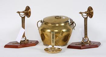 PARTI METALL, 4 delar, 1800/1900-tal.