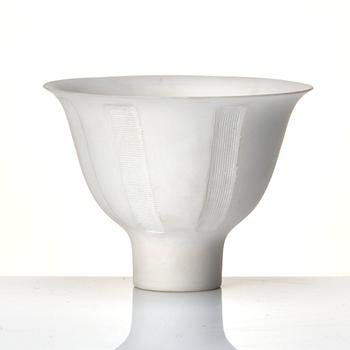 Wilhelm Kåge, a 'Cintra' bone china vase and bowl, Gustavsberg and Gustavsberg Studio, Sweden 1930s-1940s.