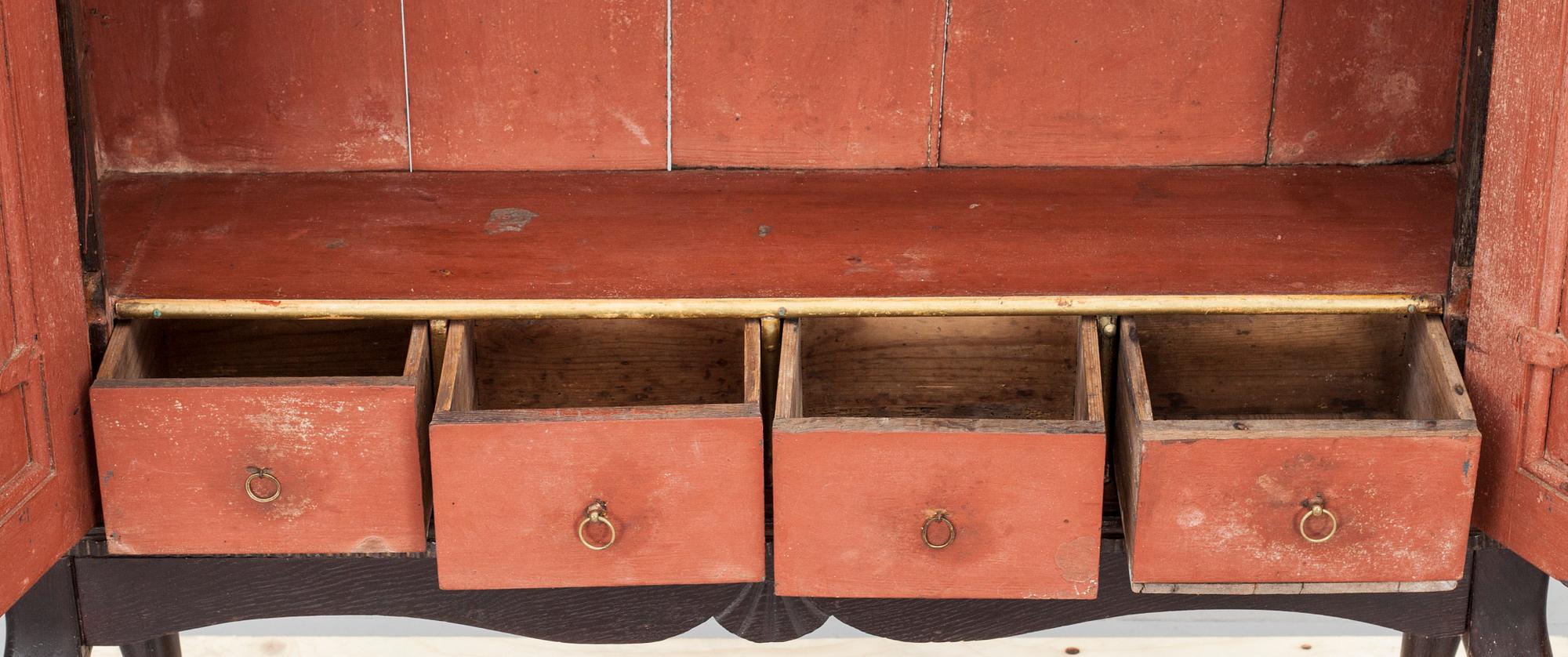 SKÅP, sengustaviansk, omkring 1800.