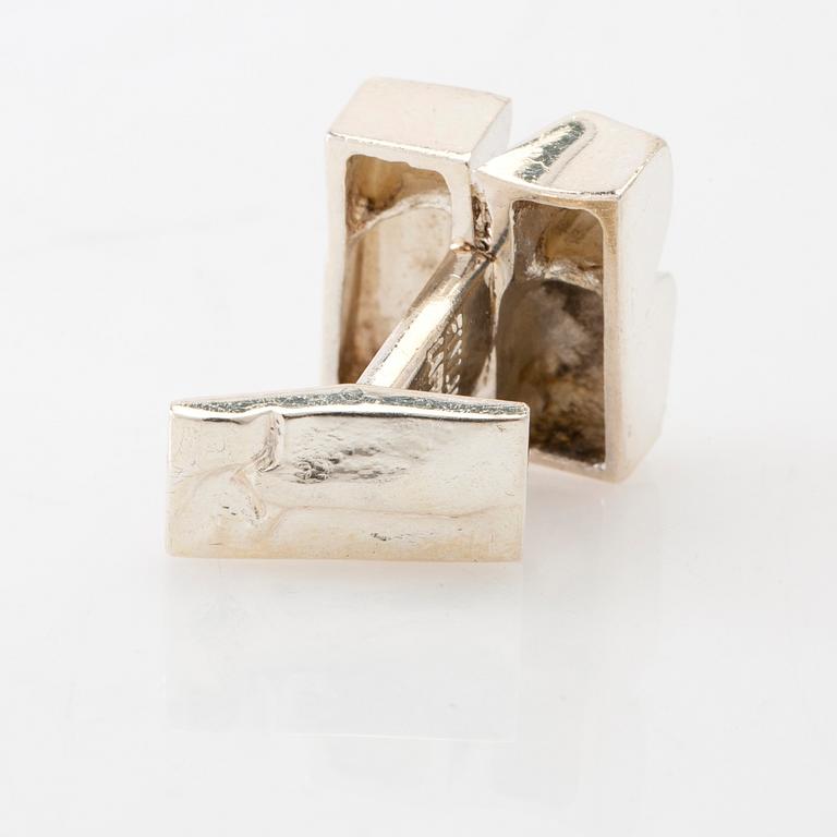 Björn Weckström, cufflinks a pair "Polaris" silver, Lapponia 1978.