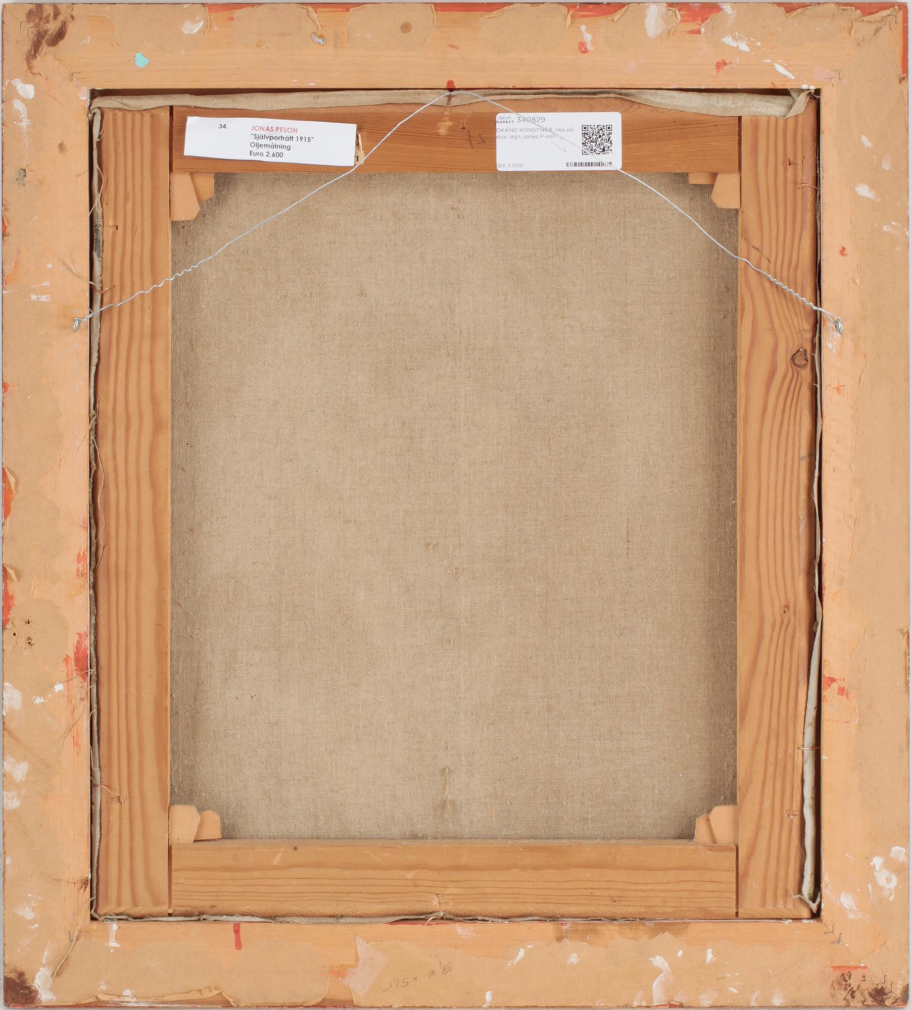 JONAS PESON (PETTERSSON), olja på duk, sign.