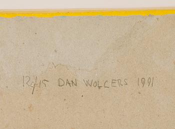 Dan Wolgers, mxed media, signed and dated 1991 and numbered 12/15 on verso.