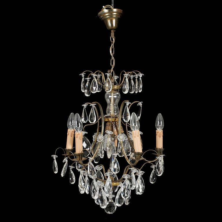 LJUSKRONA, rokokostil, 1900-talets första hälft. Höjd ca 60 cm. Höjd 80 cm.