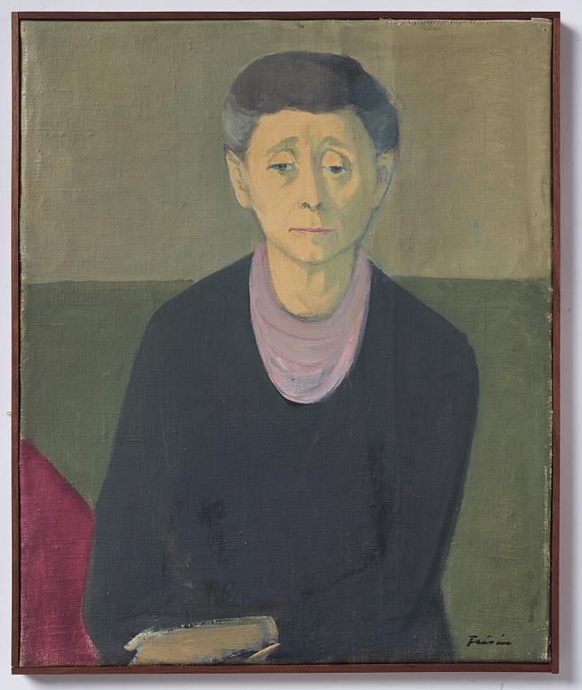 Vera Frisén, oil on relined canvas, signed.