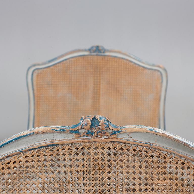 Two headboards and two bedfeet, Louis XV 18th century.