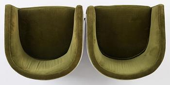 Harvey Probber, a pair of armchairs, USA, 1960s-70s.