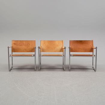 KARIN MOBRING, karmstolar, tre st, "Amiral", IKEA, 1970-tal.