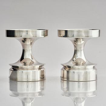 Eric Löfman, a pair of silver candlesticks, MGAB, Uppsala, Sweden, 1976.