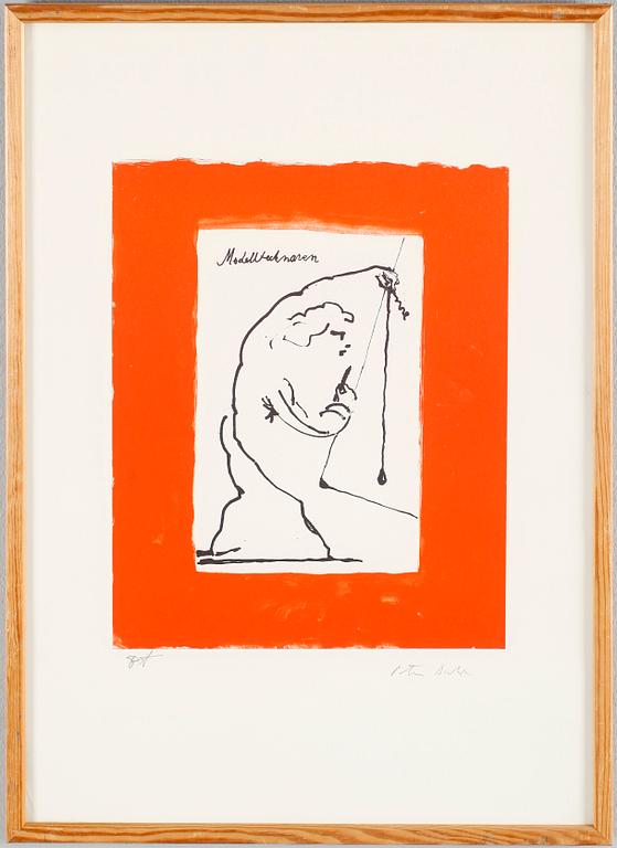 PETER DAHL, färglitografi, signerad, PT.