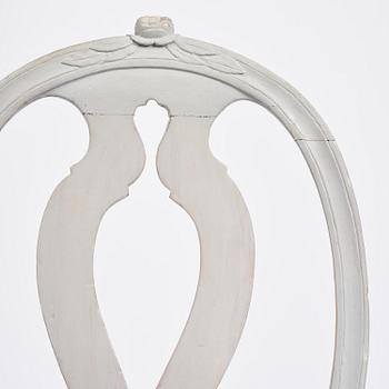 A set of five Gustavian chairs by J. E. Höglander (master in Stockholm 1777-1813).