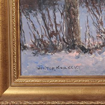 WIKTOR KORECKI, olja på duk, signerad.