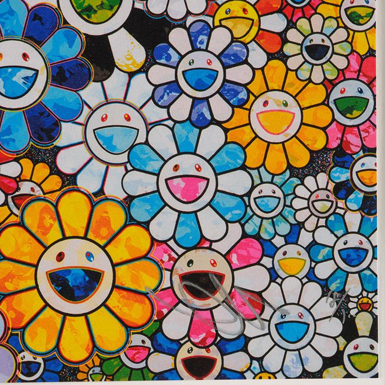 Takashi Murakami, "Flowers with smiley face".
