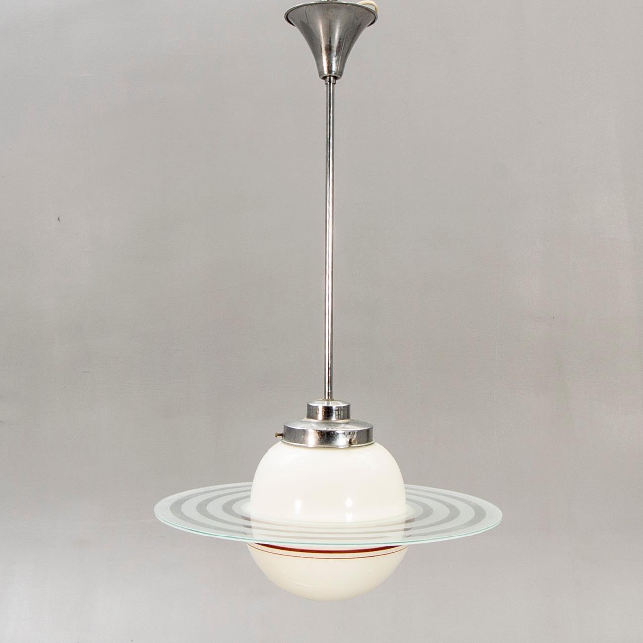 Ceiling lamp, "Saturn", 1940s.