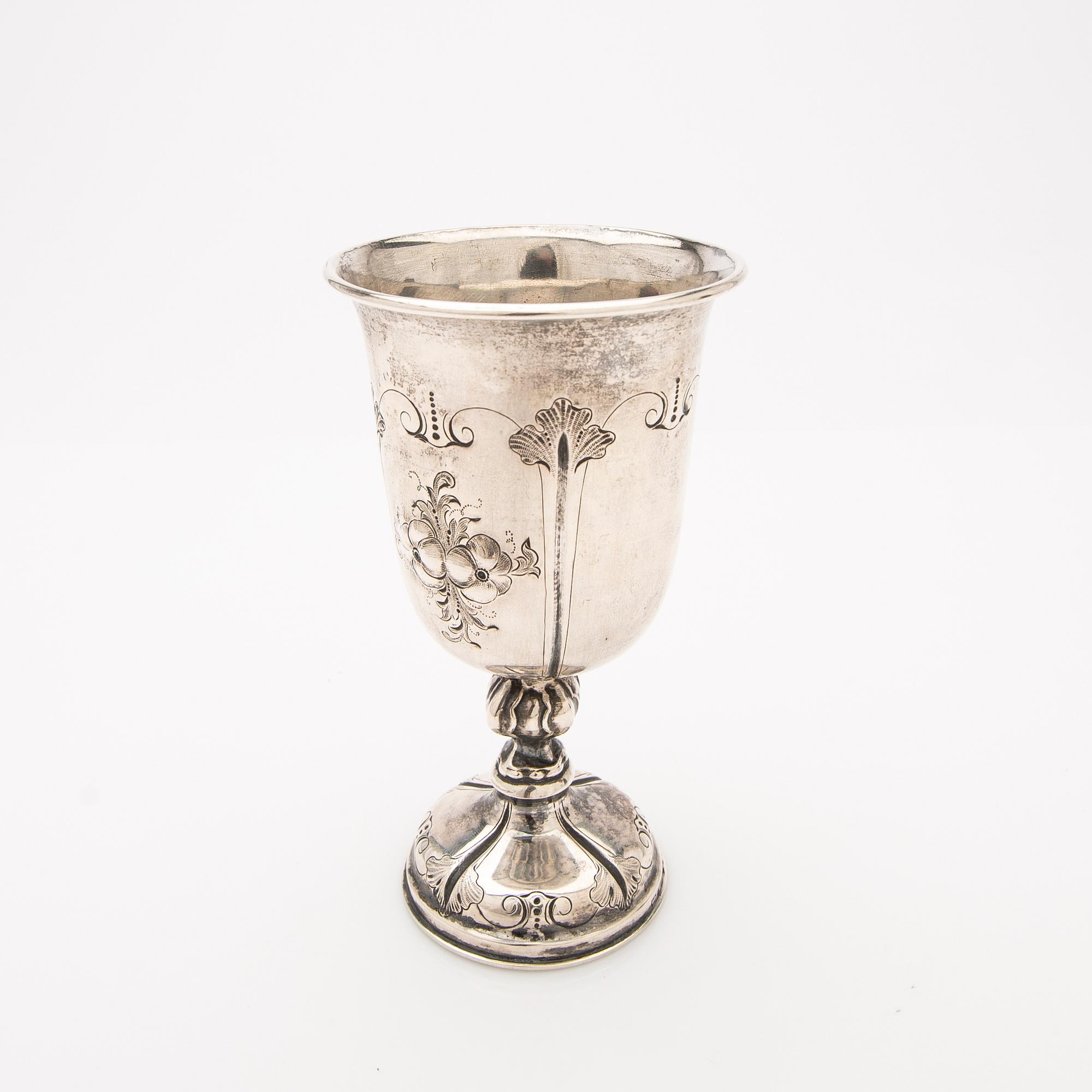 Wine cooler, silver, Gustaf Dahlgren (active 1845-1875 in Malmö), 1871.