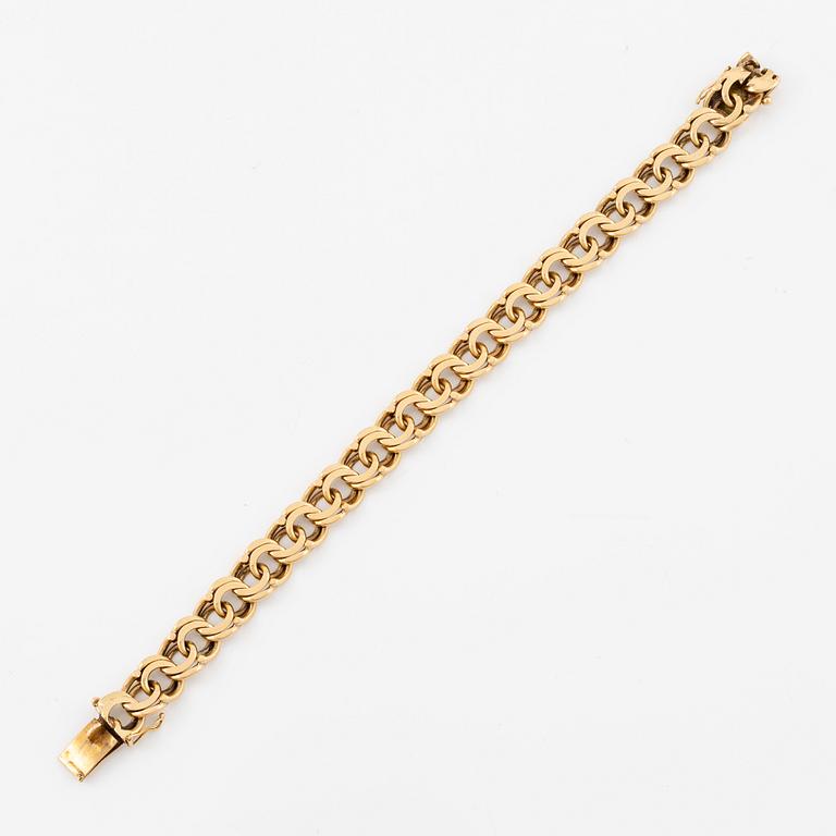 Arm bracelet, 18K gold, bismarck link.