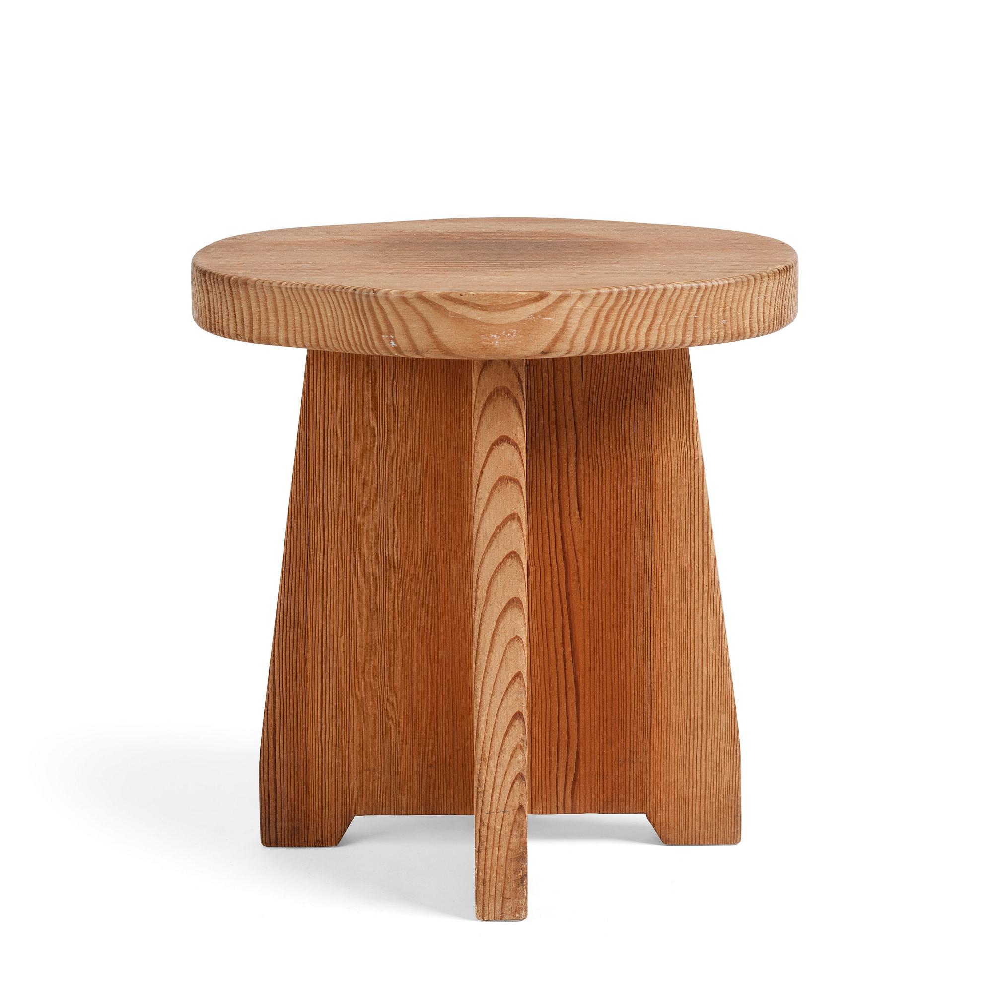 David Rosén, a pine stool 'Berga', Nordiska Kompaniet, Sweden 1930-1940s.