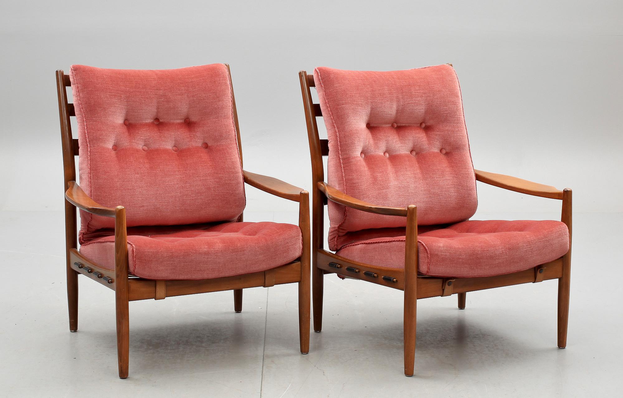 FÅTÖLJER, ett par, "Läckö (hög)", Ingemar Thillmark, OPE möbler, 1960-tal.