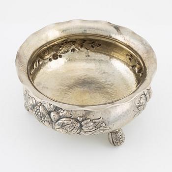 A Swedish baroque style silver bowl, CG Hallberg, Stockholm, 1937.