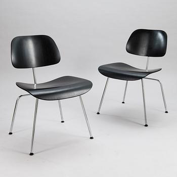 CHARLES & RAY EAMES, a pair of 2005' DCM' chairs for Plywood Group, Vitra.