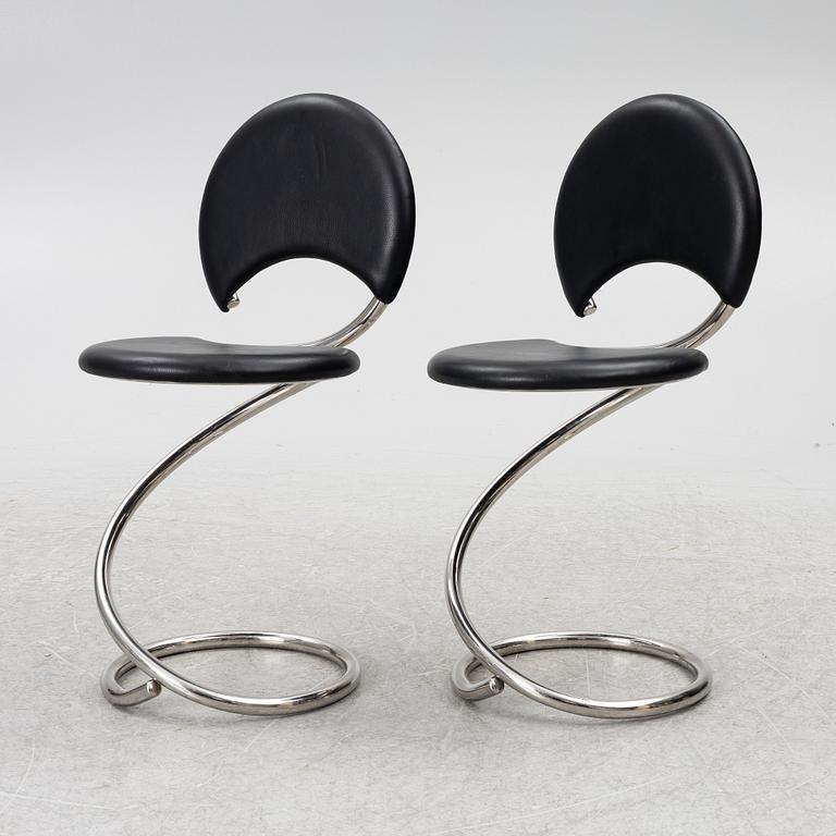 Poul Henningsen, a pair of 'Snake' chairs, Denmark.