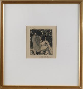 Carl Wilhelmson · CARL WILHELMSON, etsning, signerad och daterad 1919 i plåten.