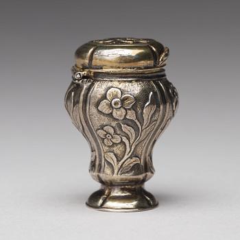 A Swedish 18th century silver-gilt snuff-box, mark of Ferdinand Sehl ty, Stockholm 1759.