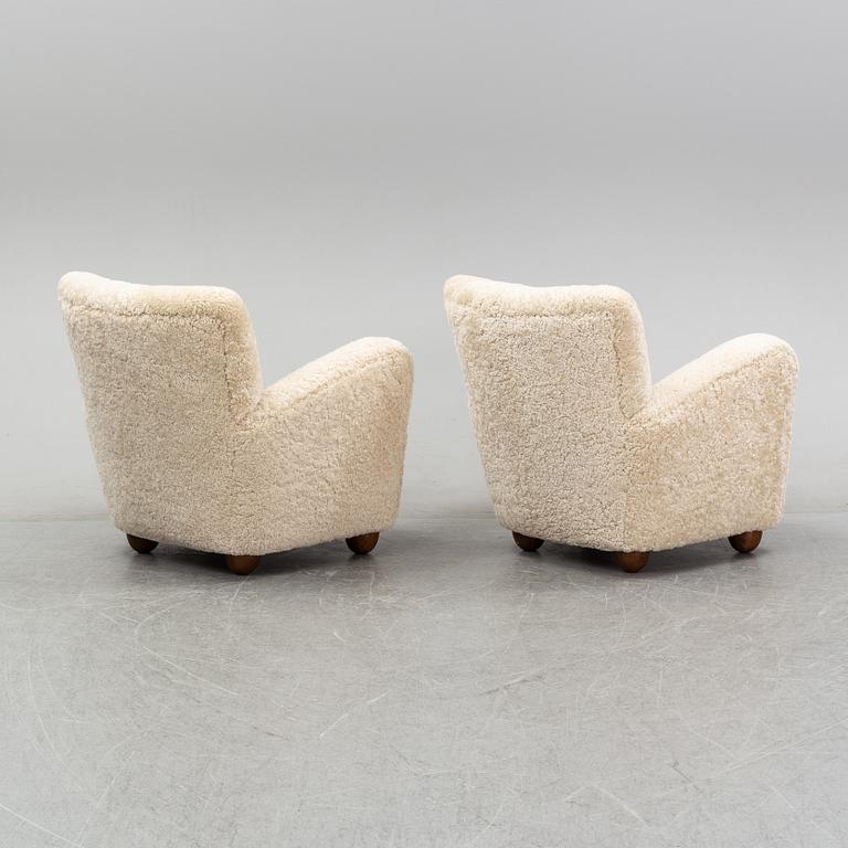 Fåtöljer, ett par, 1940-tal.