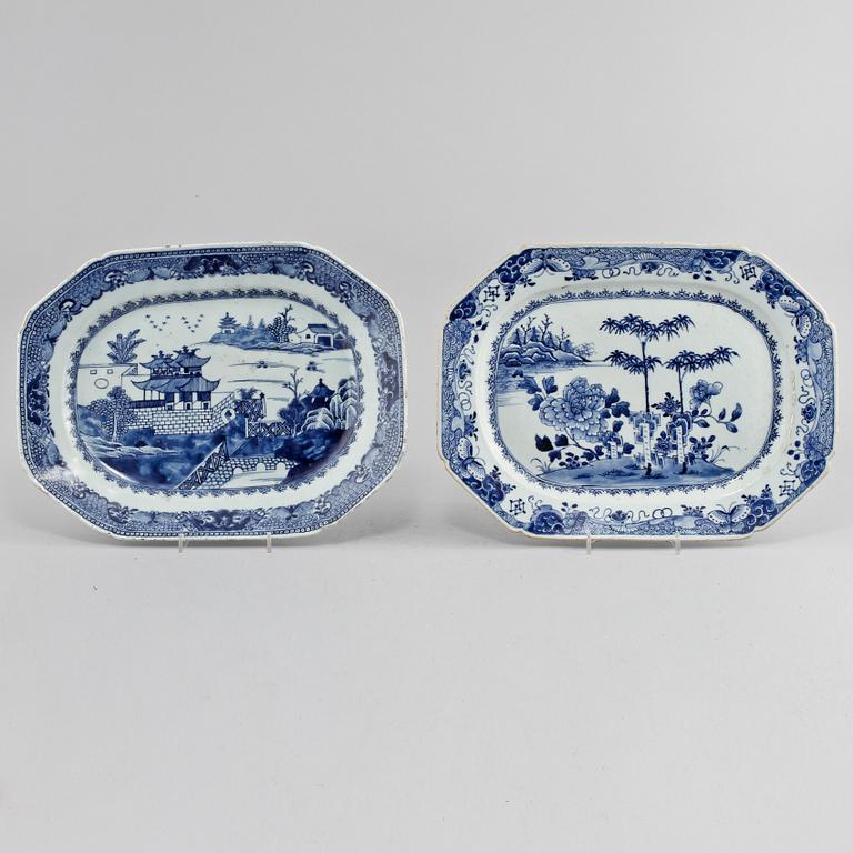 FAT, 2 st, porslin, Kina, 1700-tal.