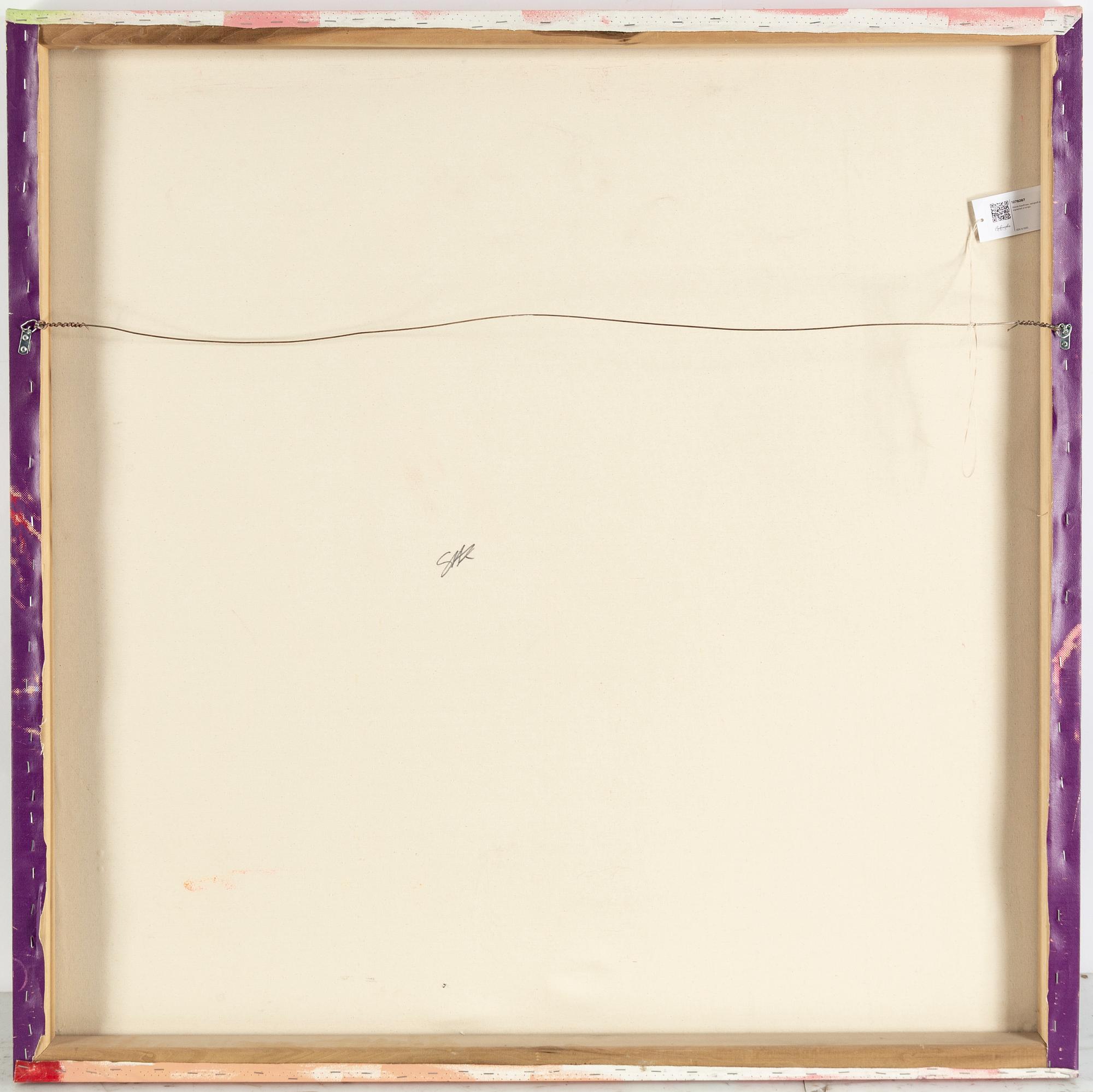 Steve Kaufman, silkscreen on canvas, signed verso.