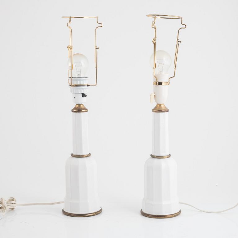 A pair of table lights, second half of the 20th Century.