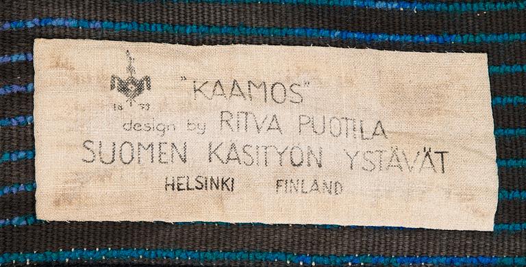 Ritva Puotila, a Finnish ryijy rug for the Friends of Finnish Handicraft. Circa 200 x 120 cm.