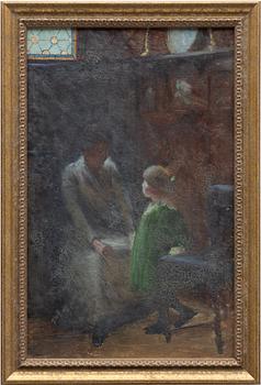 Robert Thegerström, Interior with Mother and Daughter.