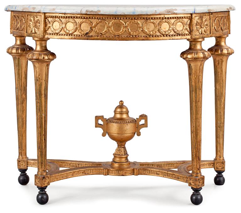 KONSOLBORD. Stockholmsarbete, 1700-talets slut. Gustavianskt.