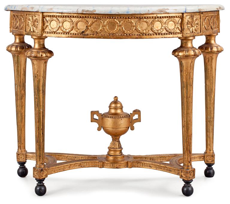 A Gustavian late 18th century console table.