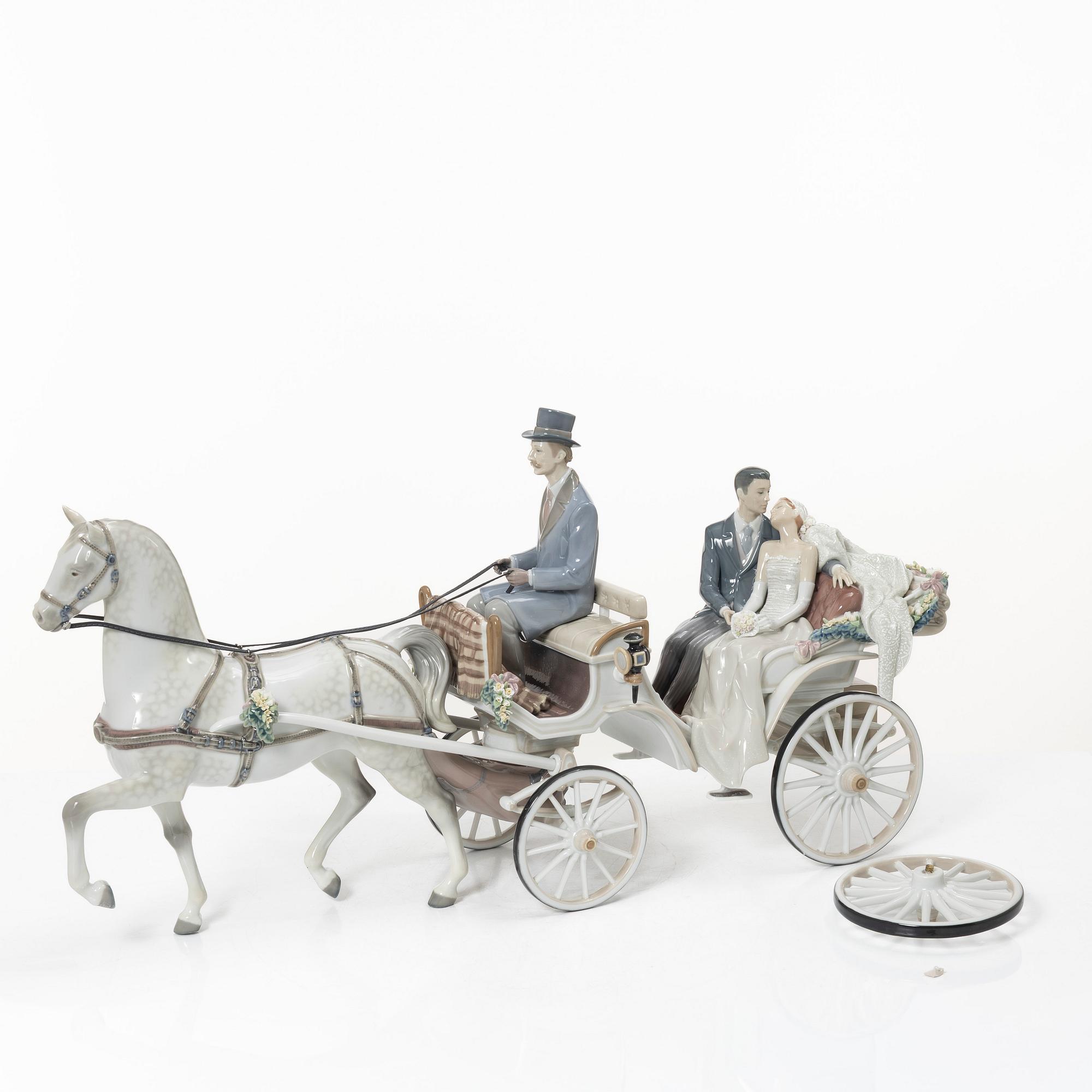 Lladró, figurine, "Bridal Carriage", Spain.